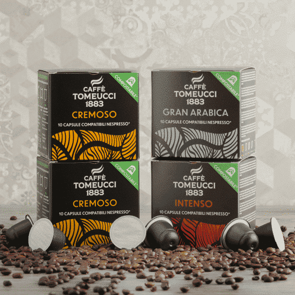 Kit 90 Caps Cremoso - Intenso - Gran Arabica COMPOSTABILI compatibili Nespresso® | Caffè Tomeucci 1883