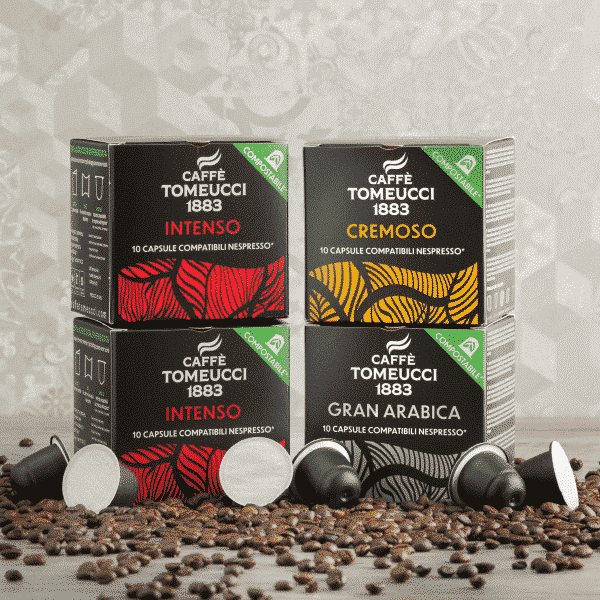 Kit 90 Caps Intenso - Cremoso - Gran Arabica COMPOSTABILI compatibili Nespresso® | Caffè Tomeucci 1883